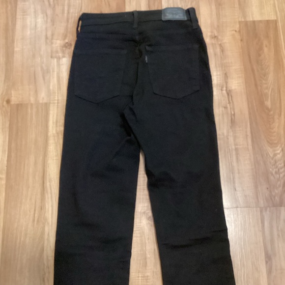 Levi Strauss Black Jeans High Rise Straight Leg Size W 26 L 30 - Picture 9 of 9